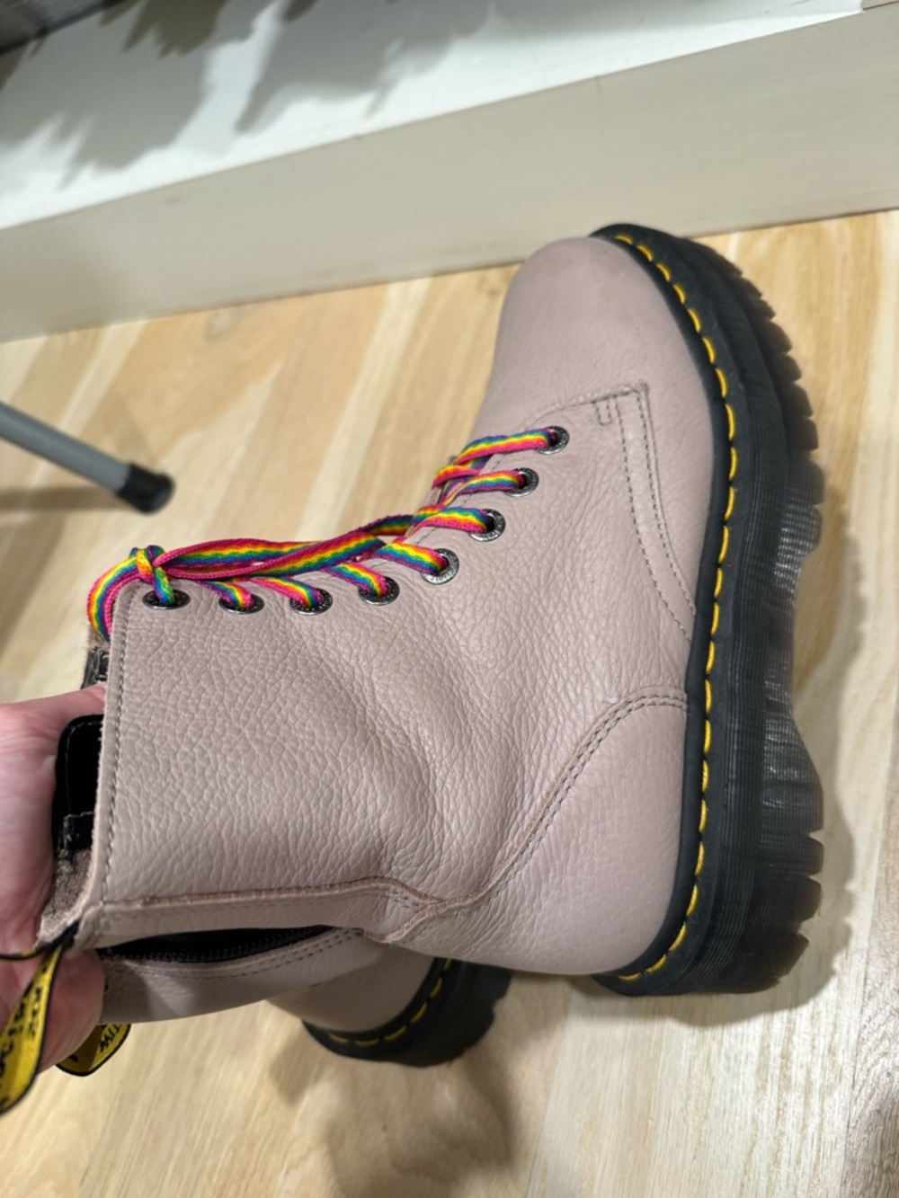 Dr. Martens Gray Platform Lace-Up Boot - Picture 9 of 9